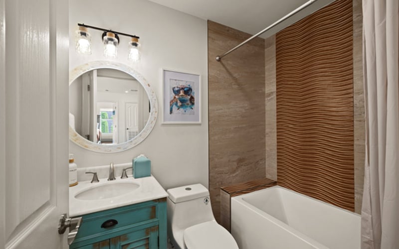 Turtle Bathroom / located upstairs off the living space / Full Bath with  tub and shower combo